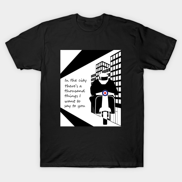 In The City BW T-Shirt by SiSuSiSu